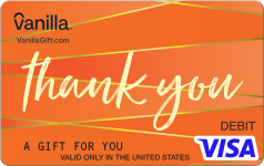 Featured Card 10 - Thanks Orange Vanilla Visa Gift Card