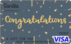 Fancy Congrats Vanilla Visa Gift Card