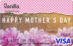 Mom's Carnations Vanilla Visa Gift Card