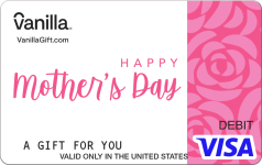 Mother's Day Pink Vanilla Visa Gift Card