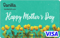 Yellow Tulips Vanilla Visa Gift Card