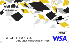 Featured Card 11 - Graduation Gold Vanilla Visa Gift Card