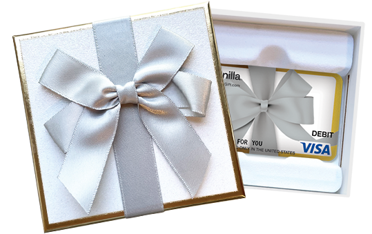 Gilded Edge Bow Gift Card + Gift Card Box