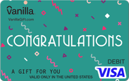 Congratulations Confetti Vanilla Visa Gift Card