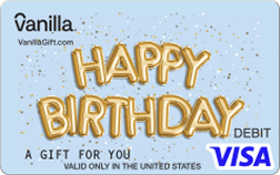 Puffy Balloons Vanilla Visa Gift Card