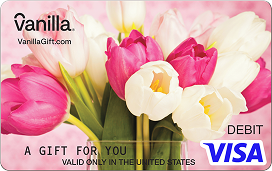 Bouquet of Tulips Vanilla Visa Gift Card