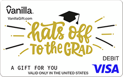 Hats Off To The Grad Vanilla Visa Gift Card