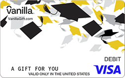 Graduation Gold Vanilla Visa Gift Card