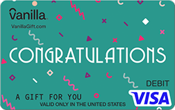 Congratulations Confetti Vanilla Visa Gift Card