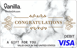 Congrats Marble Vanilla Visa Gift Card