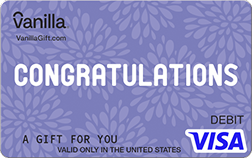 Congrats Flowers Vanilla Visa Gift Card