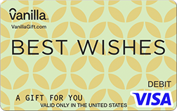Gold Wishes Vanilla Visa Gift Card