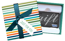 Script Slate Gift Card + Teal Foil Gift Card Box