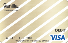 Gold Diagonal Vanilla Visa Gift Card