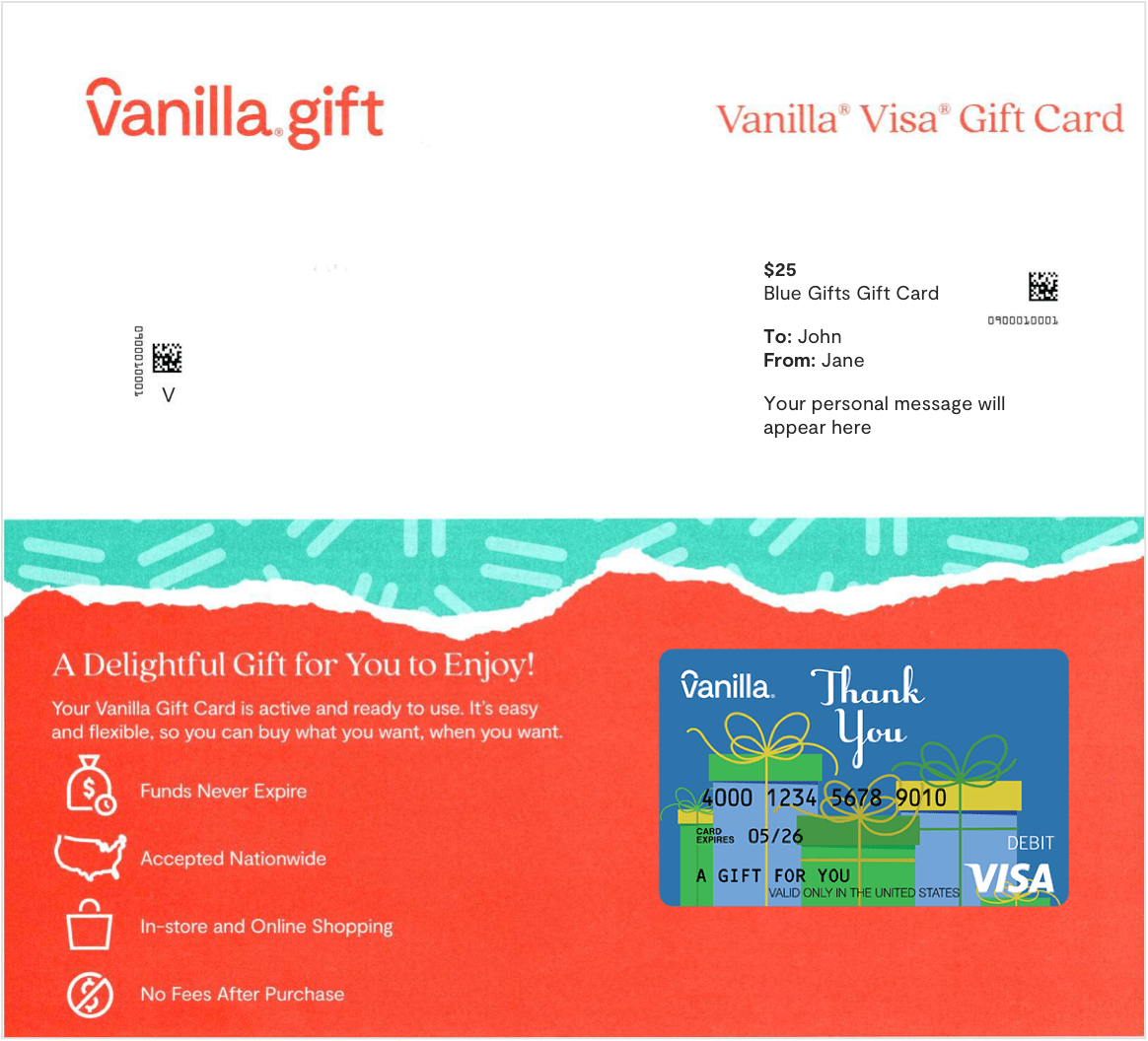 Red Swirls Visa Gift Card Gift Cards For All Occasions